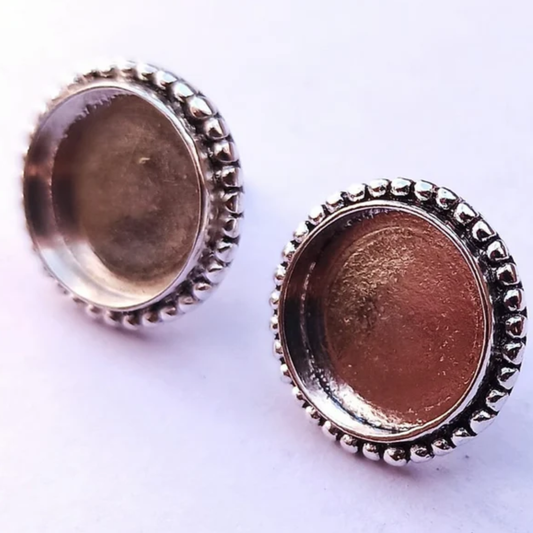 Alara - 10mm Round Silver Ball Stud